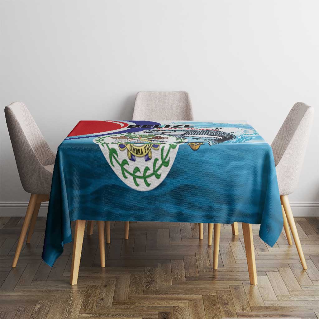 Belize Tarpon Fishing Tablecloth Belize Where the Silver King Reigns - Wonder Print Shop