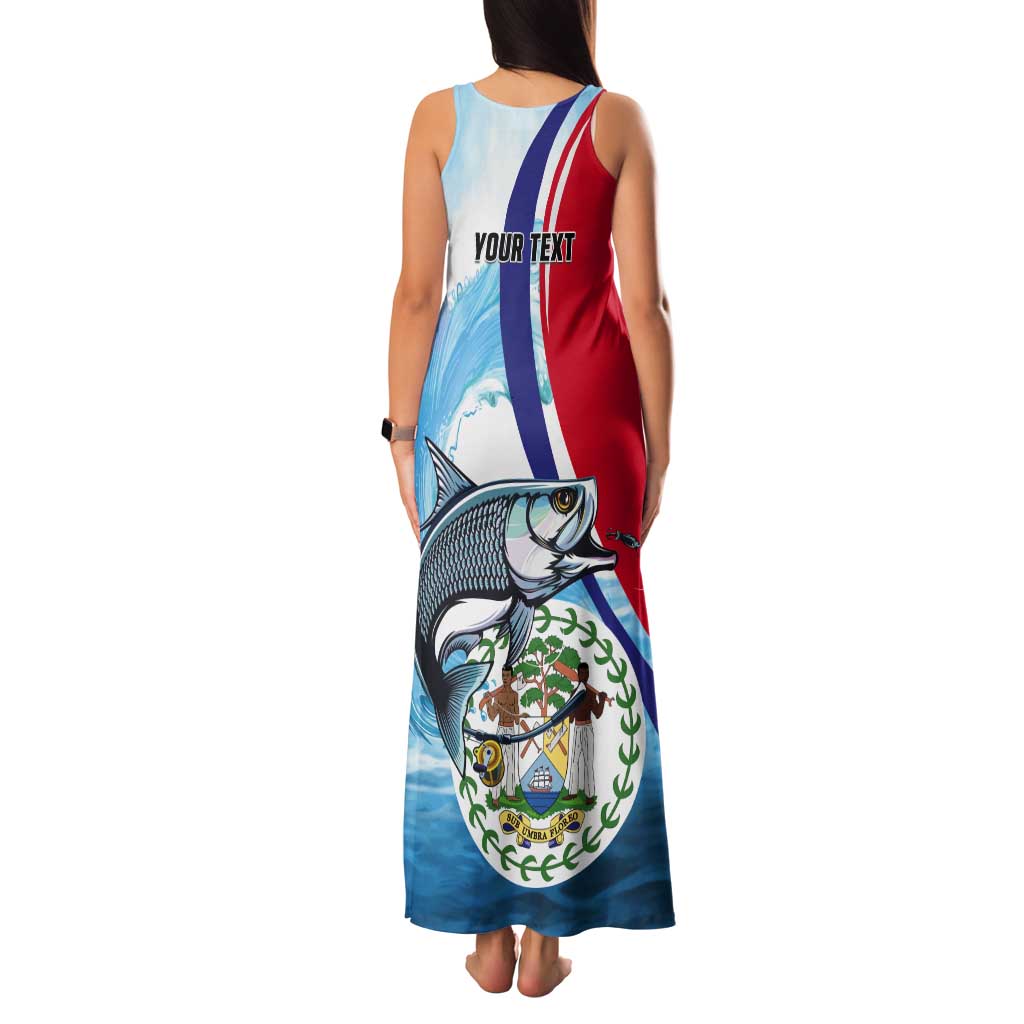 Personalized Belize Tarpon Fishing Tank Maxi Dress Belize Where the Silver King Reigns - Wonder Print Shop