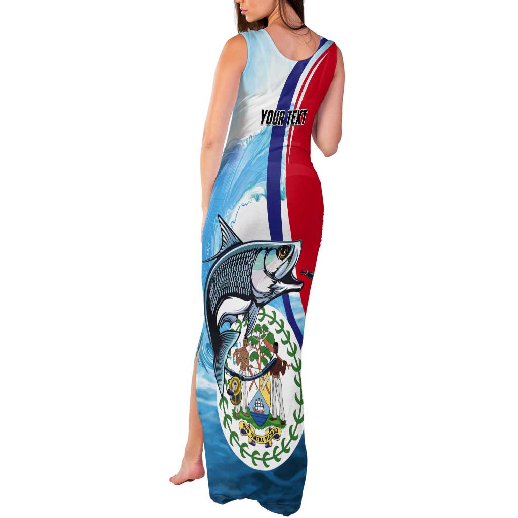 Personalized Belize Tarpon Fishing Tank Maxi Dress Belize Where the Silver King Reigns - Wonder Print Shop