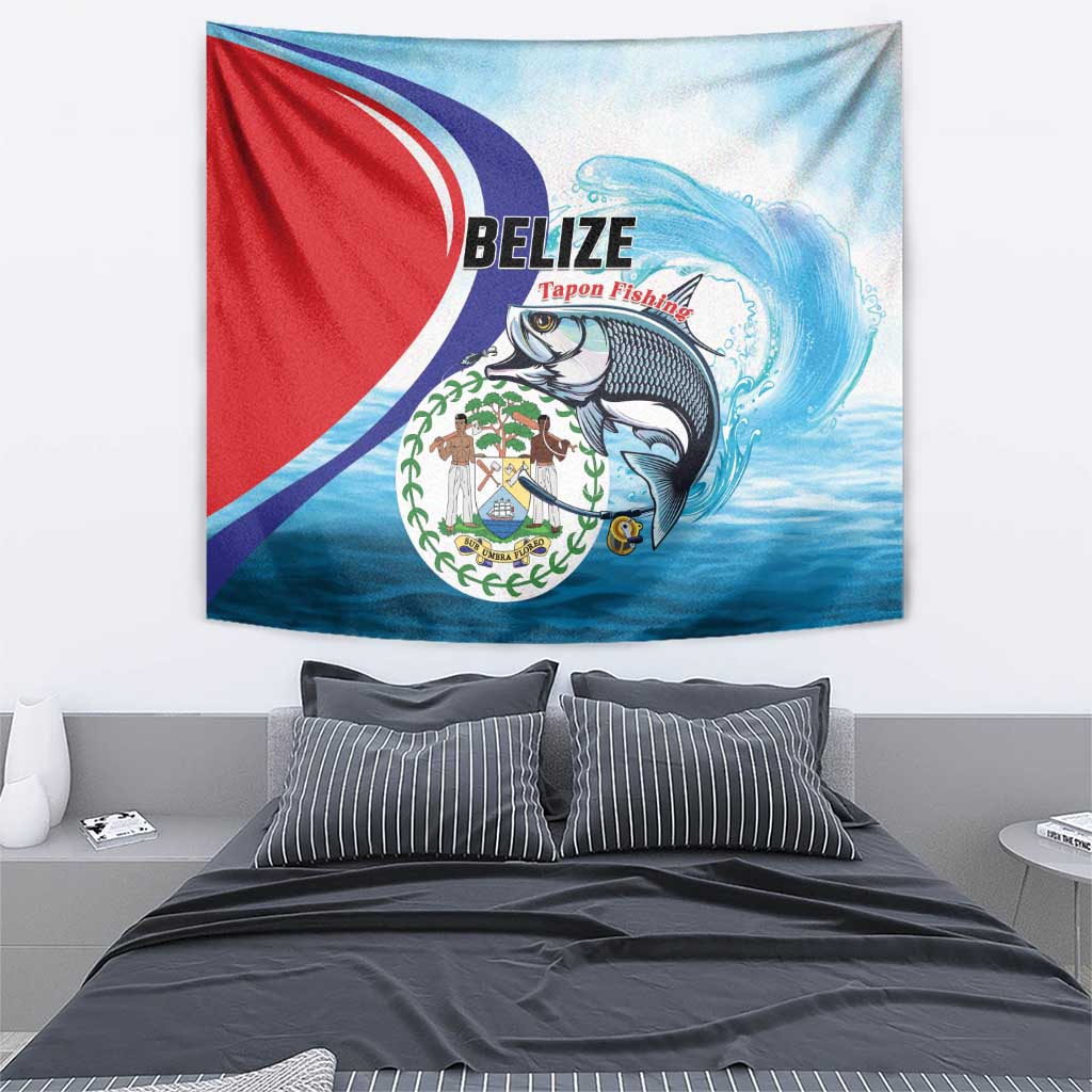 Belize Tarpon Fishing Tapestry Belize Where the Silver King Reigns - Wonder Print Shop