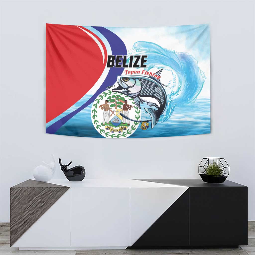 Belize Tarpon Fishing Tapestry Belize Where the Silver King Reigns - Wonder Print Shop