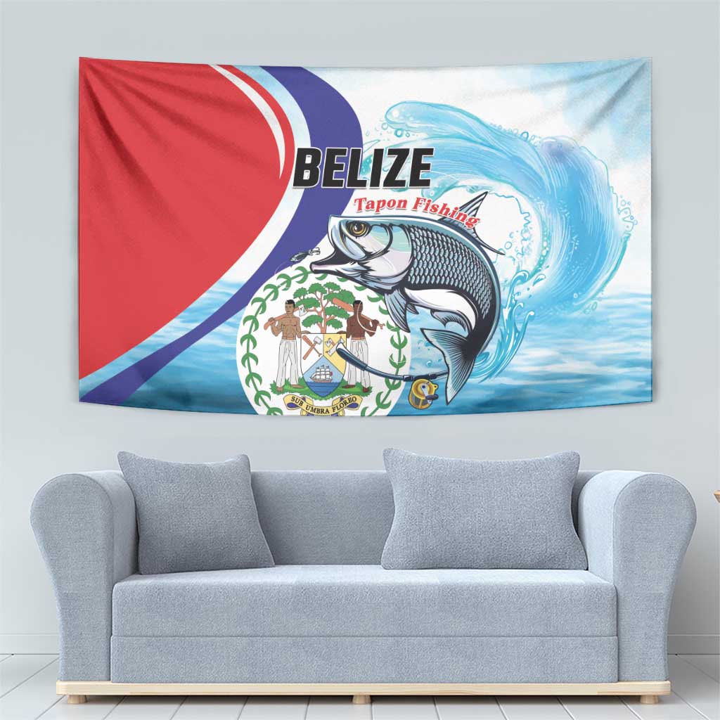 Belize Tarpon Fishing Tapestry Belize Where the Silver King Reigns - Wonder Print Shop