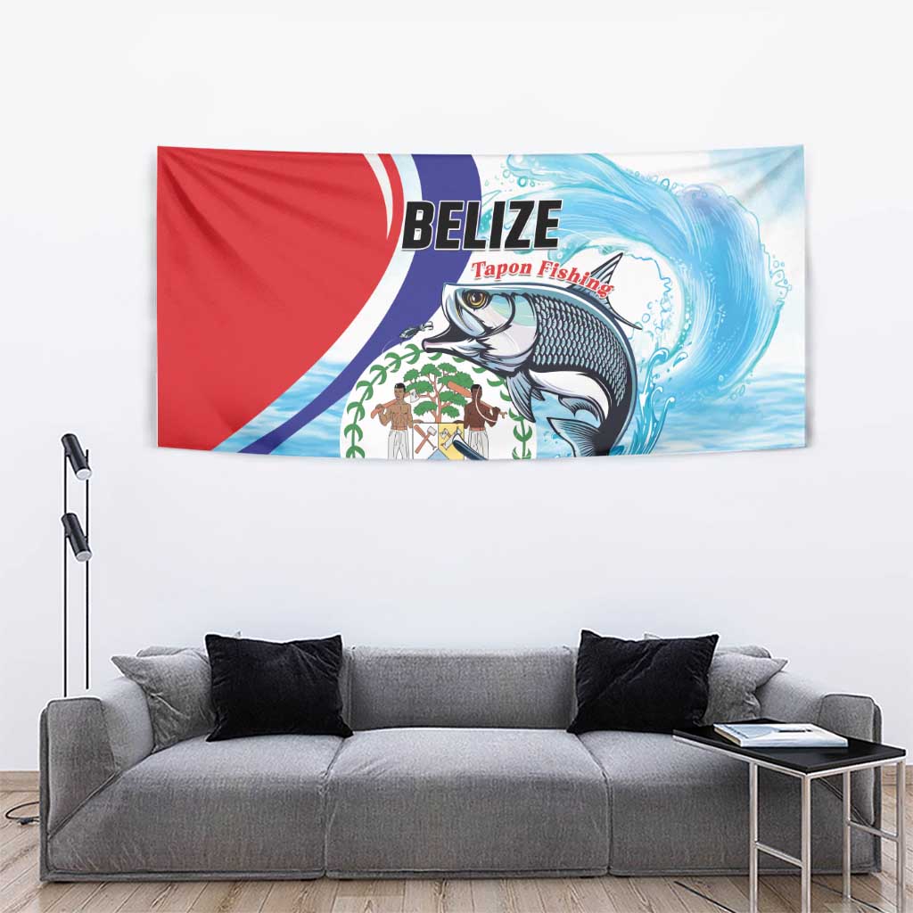 Belize Tarpon Fishing Tapestry Belize Where the Silver King Reigns - Wonder Print Shop