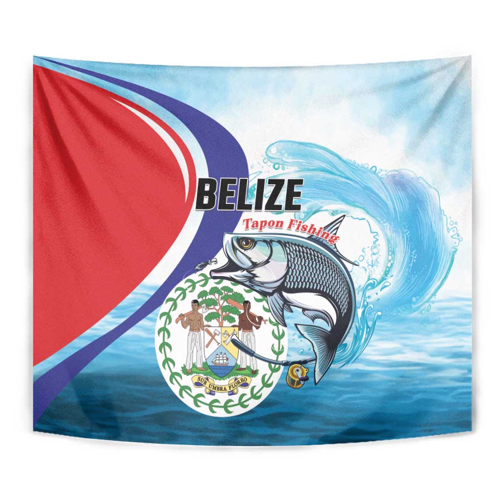 Belize Tarpon Fishing Tapestry Belize Where the Silver King Reigns - Wonder Print Shop