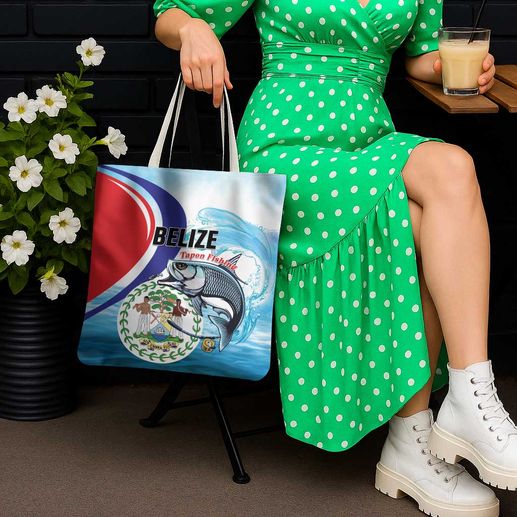 Belize Tarpon Fishing Tote Bag Belize Where the Silver King Reigns - Wonder Print Shop