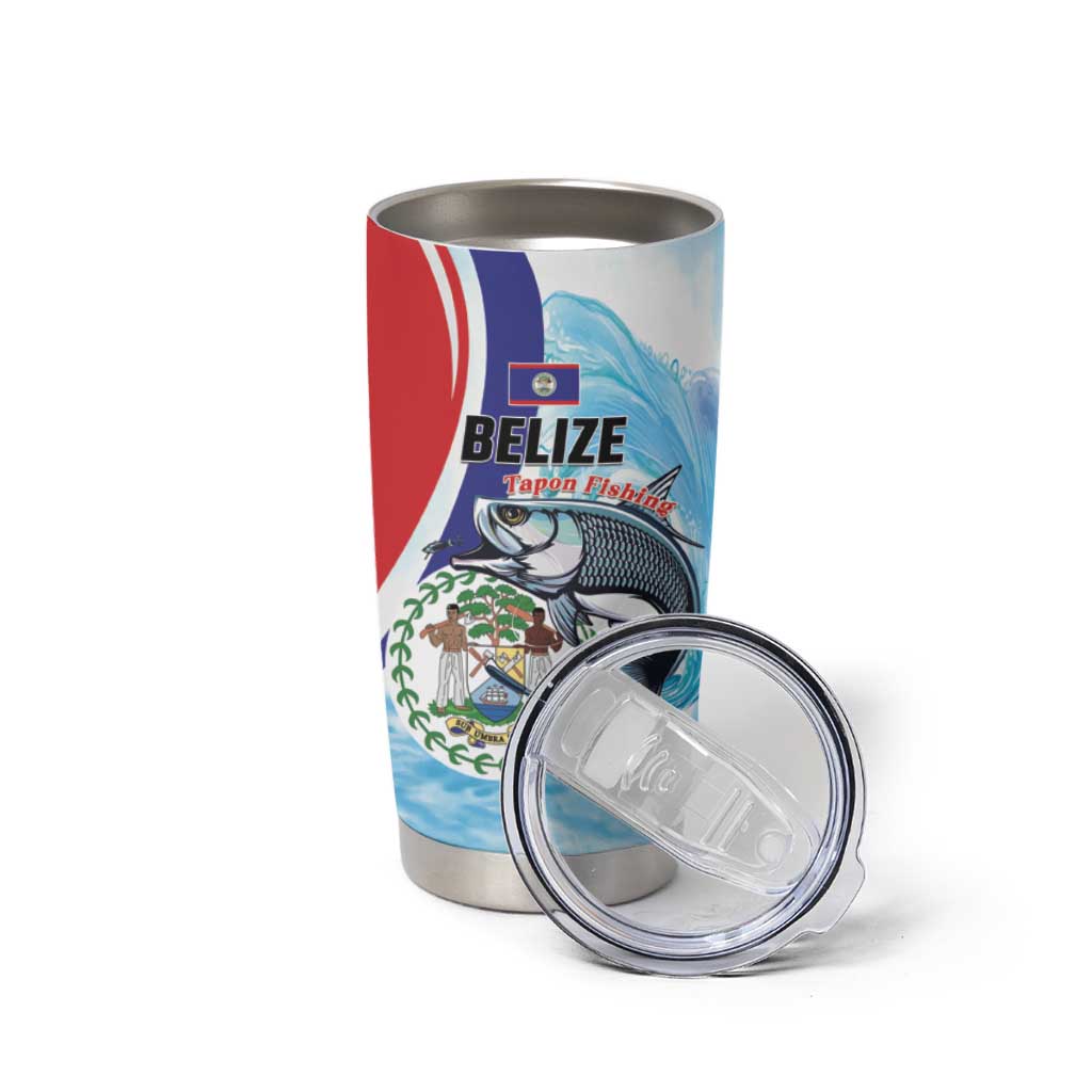 Personalized Belize Tarpon Fishing Tumbler Cup Belize Where the Silver King Reigns - Wonder Print Shop