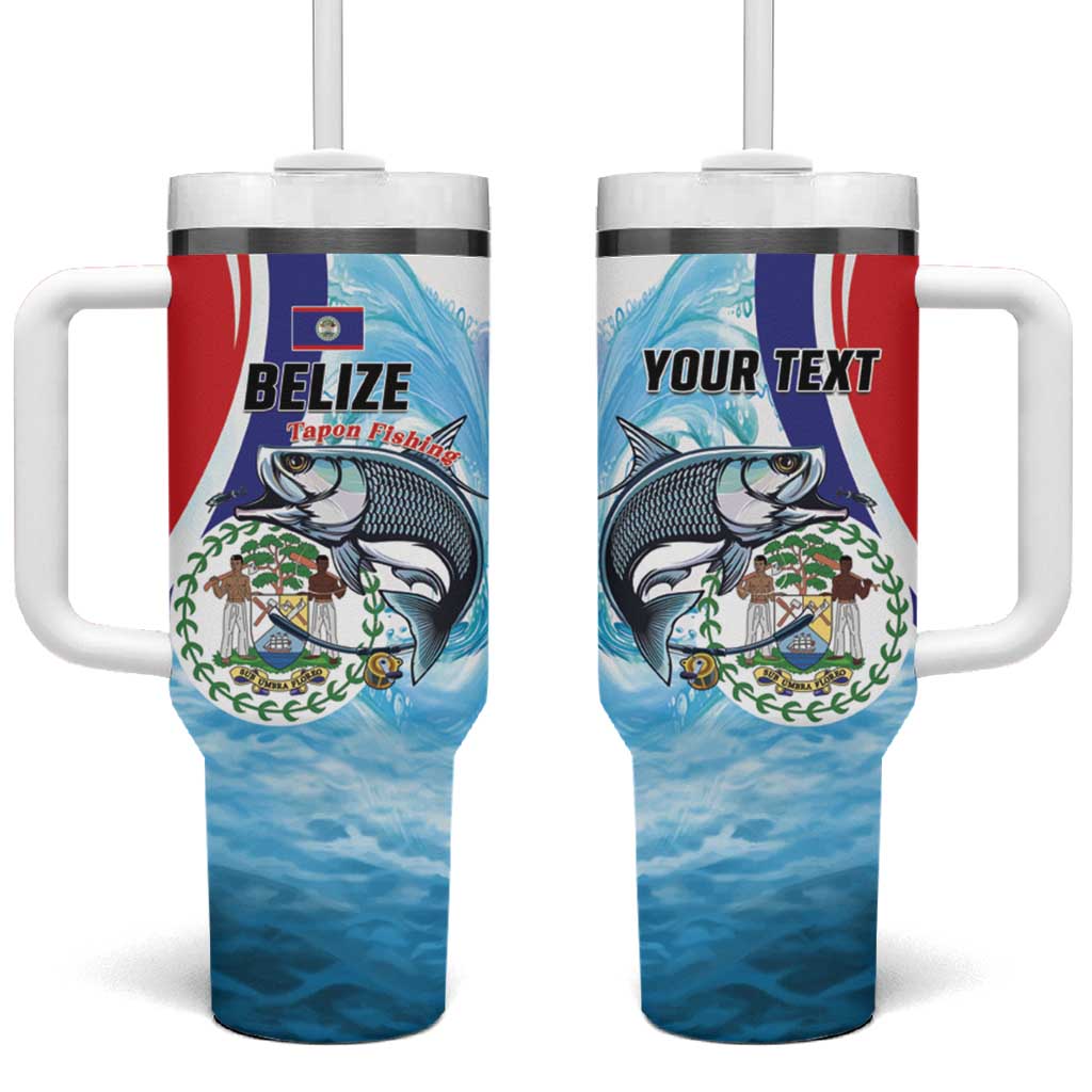 Personalized Belize Tarpon Fishing Tumbler With Handle Belize Where the Silver King Reigns - Wonder Print Shop