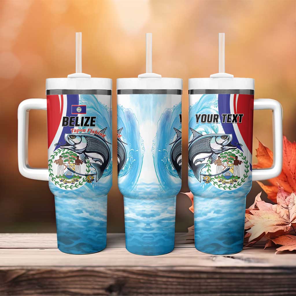 Personalized Belize Tarpon Fishing Tumbler With Handle Belize Where the Silver King Reigns - Wonder Print Shop