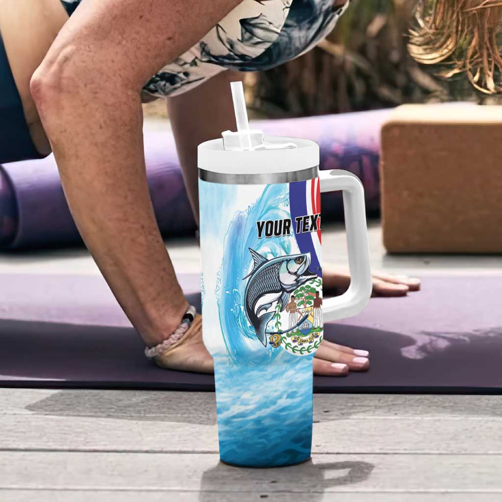 Personalized Belize Tarpon Fishing Tumbler With Handle Belize Where the Silver King Reigns - Wonder Print Shop