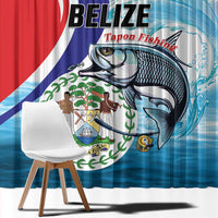 Belize Tarpon Fishing Window Curtain Belize Where the Silver King Reigns - Wonder Print Shop