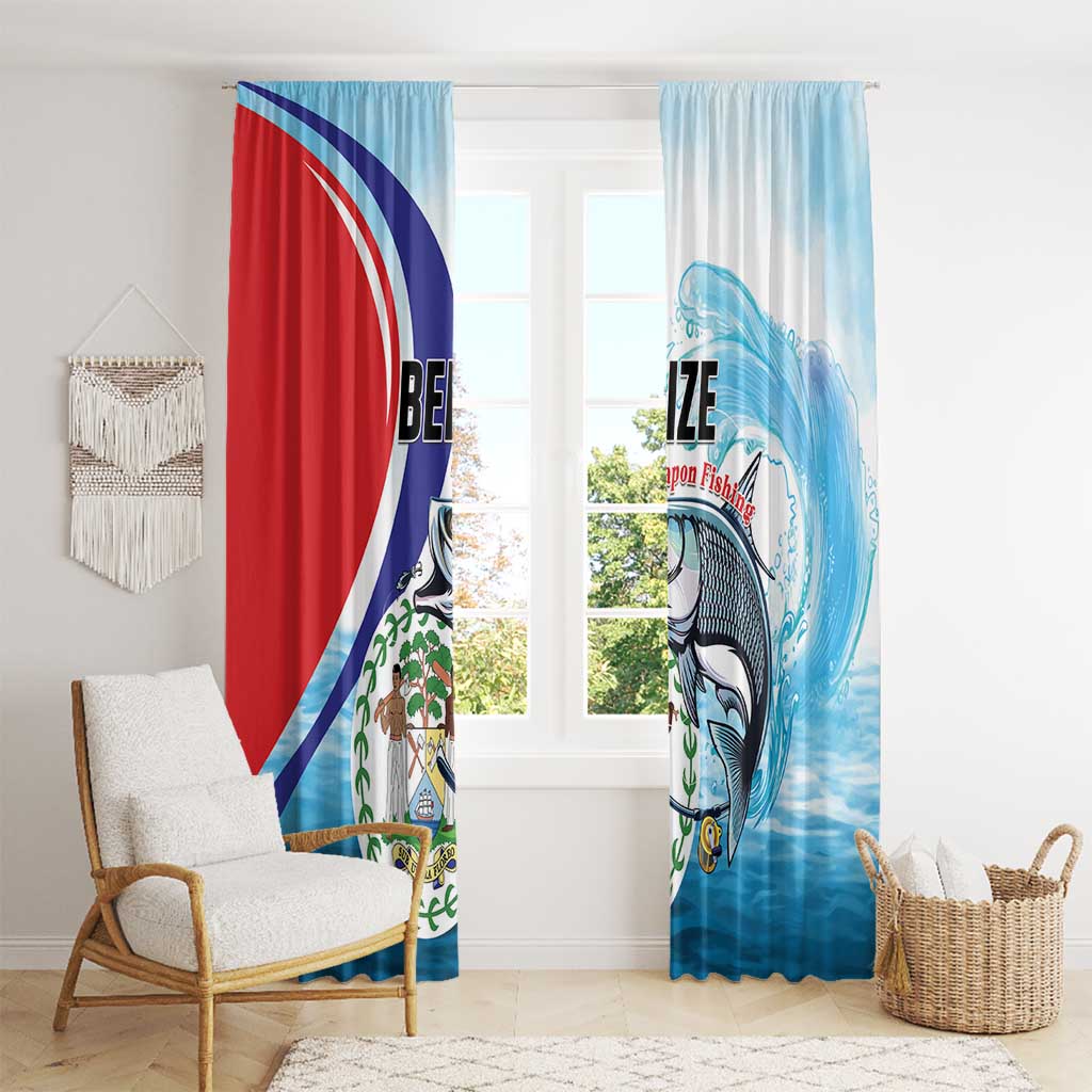 Belize Tarpon Fishing Window Curtain Belize Where the Silver King Reigns - Wonder Print Shop