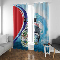 Belize Tarpon Fishing Window Curtain Belize Where the Silver King Reigns - Wonder Print Shop