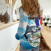 Personalized Belize Tarpon Fishing Women Casual Shirt Belize Where the Silver King Reigns - Wonder Print Shop