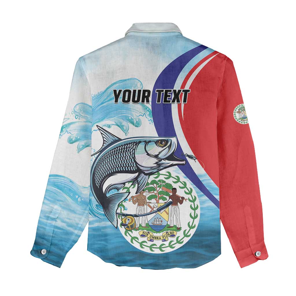 Personalized Belize Tarpon Fishing Women Casual Shirt Belize Where the Silver King Reigns - Wonder Print Shop