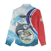 Personalized Belize Tarpon Fishing Women Casual Shirt Belize Where the Silver King Reigns - Wonder Print Shop