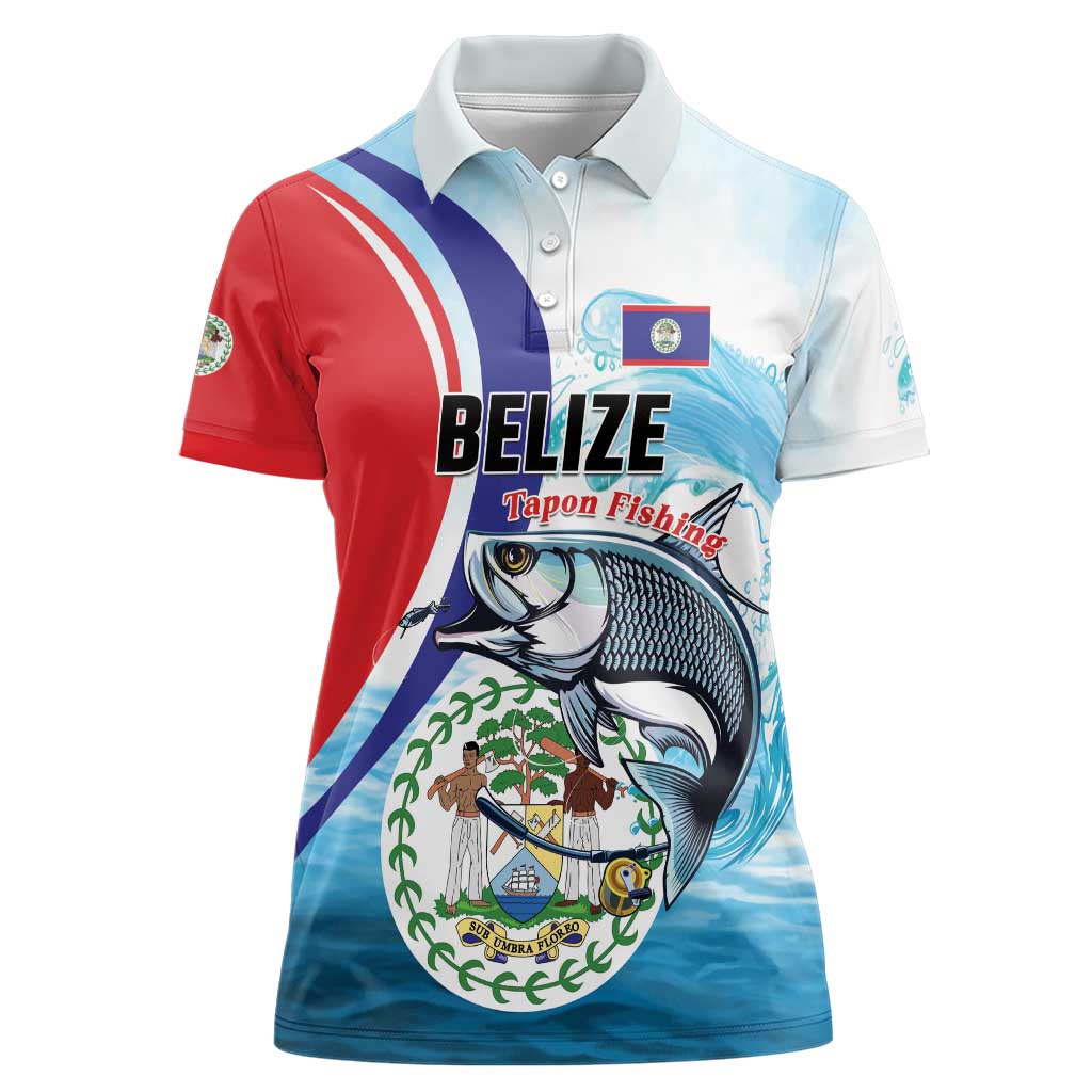 Personalized Belize Tarpon Fishing Women Polo Shirt Belize Where the Silver King Reigns - Wonder Print Shop