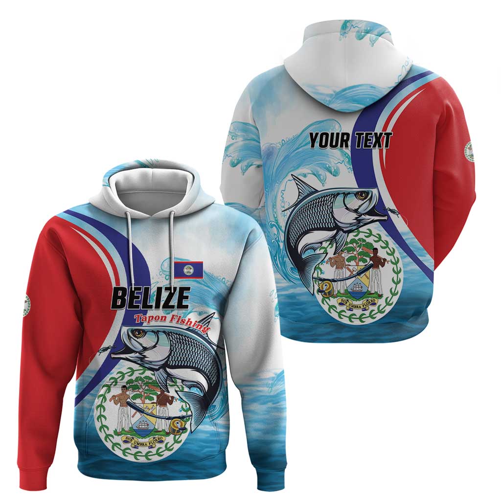 Personalized Belize Tarpon Fishing Zip Hoodie Belize Where the Silver King Reigns - Wonder Print Shop