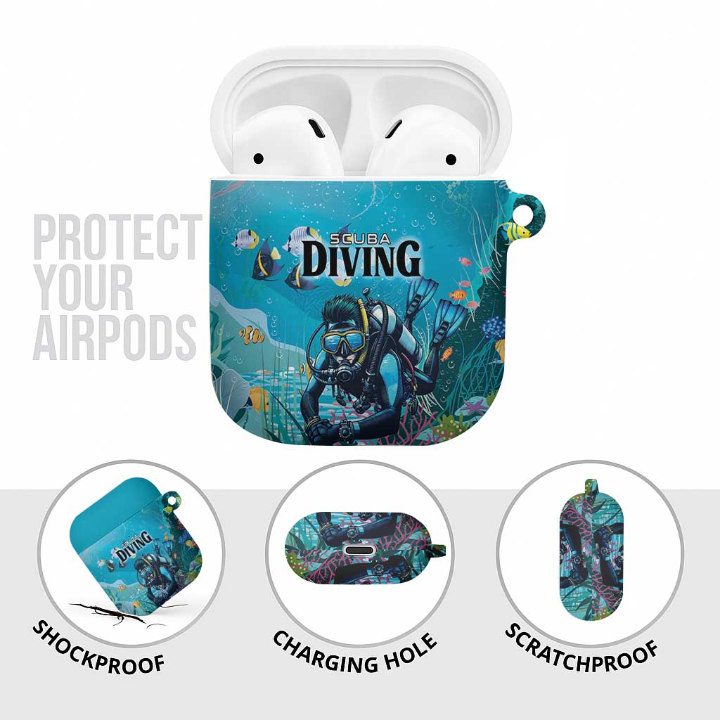 Scuba Diving AirPods Case Explore The Depths Discover Yourself - Wonder Print Shop
