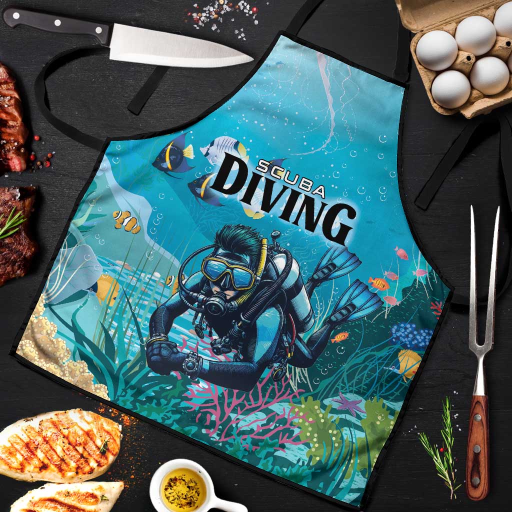 Scuba Diving Apron Explore The Depths Discover Yourself - Wonder Print Shop