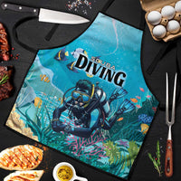 Scuba Diving Apron Explore The Depths Discover Yourself - Wonder Print Shop