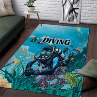 Scuba Diving Area Rug Explore The Depths Discover Yourself - Wonder Print Shop
