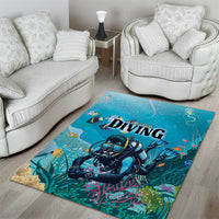 Scuba Diving Area Rug Explore The Depths Discover Yourself - Wonder Print Shop