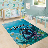 Scuba Diving Area Rug Explore The Depths Discover Yourself - Wonder Print Shop