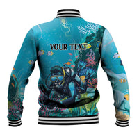 Personalized Scuba Diving Baseball Jacket Explore The Depths Discover Yourself - Wonder Print Shop