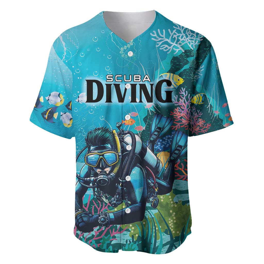 Personalized Scuba Diving Baseball Jersey Explore The Depths Discover Yourself - Wonder Print Shop