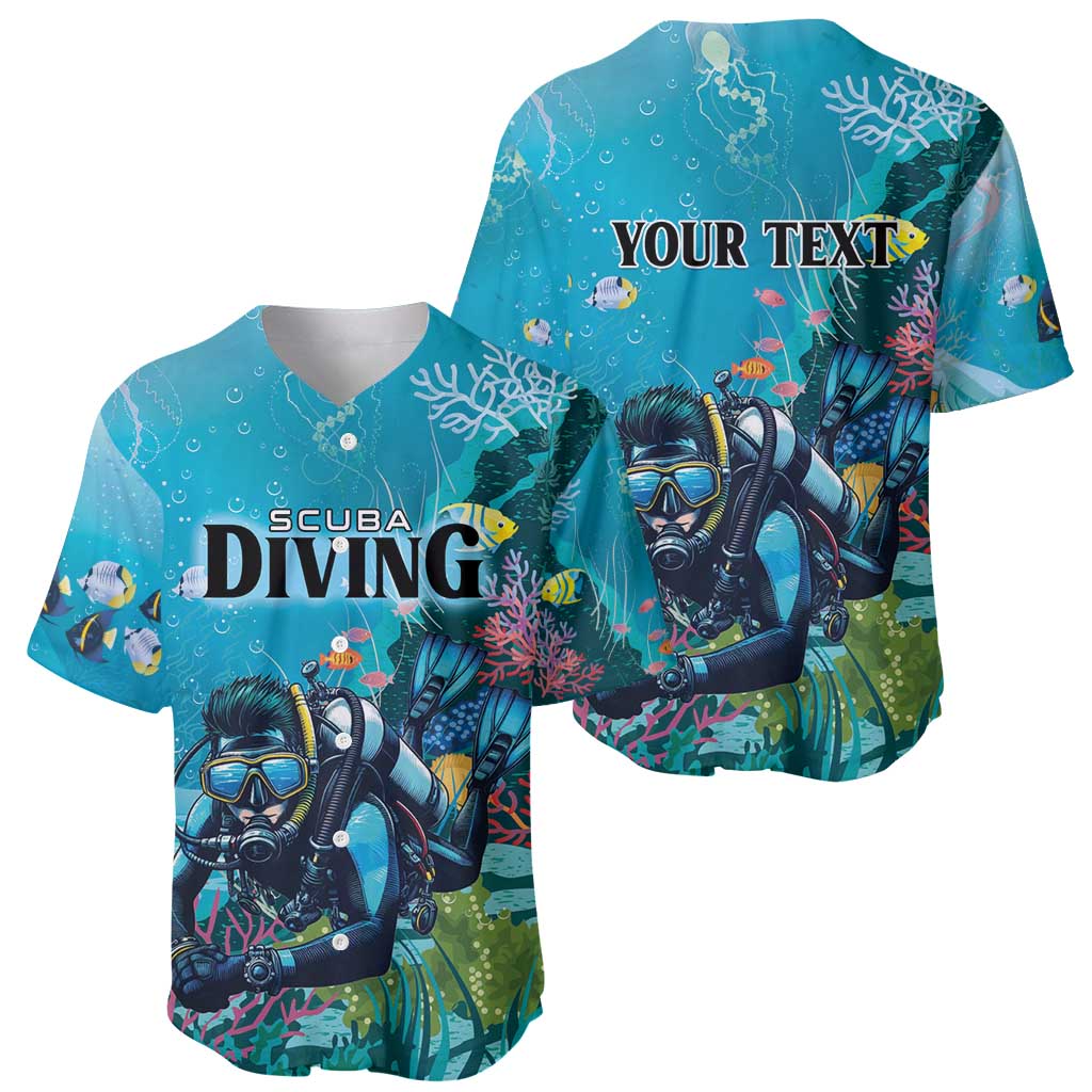 Personalized Scuba Diving Baseball Jersey Explore The Depths Discover Yourself - Wonder Print Shop