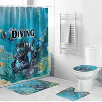 Scuba Diving Bathroom Set Explore The Depths Discover Yourself - Wonder Print Shop