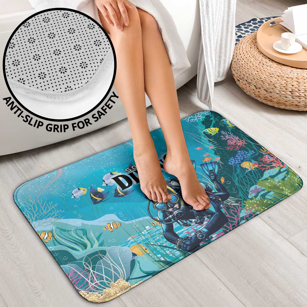 Scuba Diving Bathroom Set Explore The Depths Discover Yourself - Wonder Print Shop