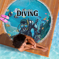 Scuba Diving Beach Blanket Explore The Depths Discover Yourself - Wonder Print Shop