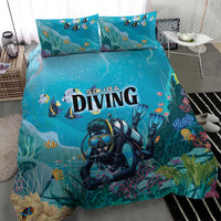 Scuba Diving Bedding Set Explore The Depths Discover Yourself - Wonder Print Shop