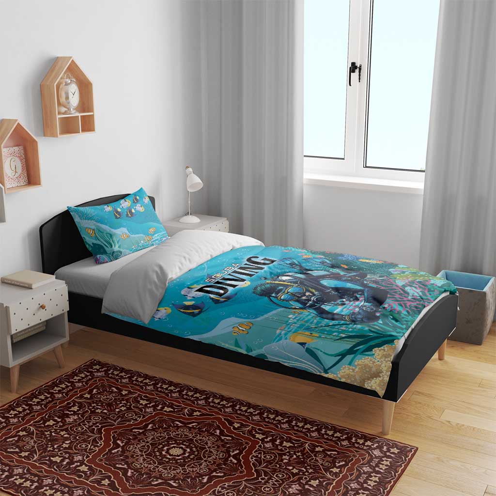 Scuba Diving Bedding Set Explore The Depths Discover Yourself - Wonder Print Shop