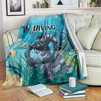 Scuba Diving Blanket Explore The Depths Discover Yourself - Wonder Print Shop