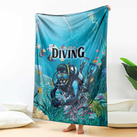 Scuba Diving Blanket Explore The Depths Discover Yourself - Wonder Print Shop
