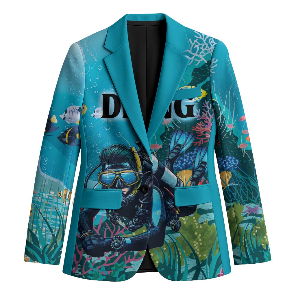 Personalized Scuba Diving Blazer Explore The Depths Discover Yourself - Wonder Print Shop