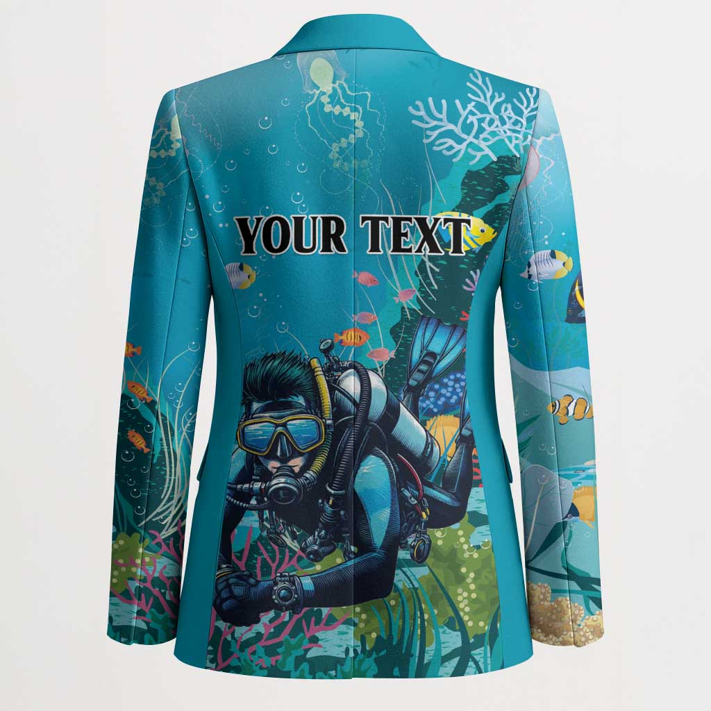 Personalized Scuba Diving Blazer Explore The Depths Discover Yourself - Wonder Print Shop