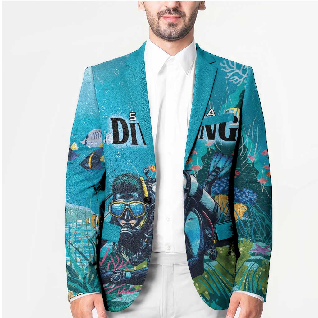 Personalized Scuba Diving Blazer Explore The Depths Discover Yourself - Wonder Print Shop