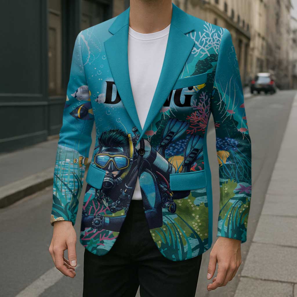 Personalized Scuba Diving Blazer Explore The Depths Discover Yourself - Wonder Print Shop