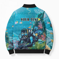 Personalized Scuba Diving Bomber Puffer Jacket Explore The Depths Discover Yourself - Wonder Print Shop