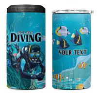 Personalized Scuba Diving 4 in 1 Can Cooler Tumbler Explore The Depths Discover Yourself - Wonder Print Shop