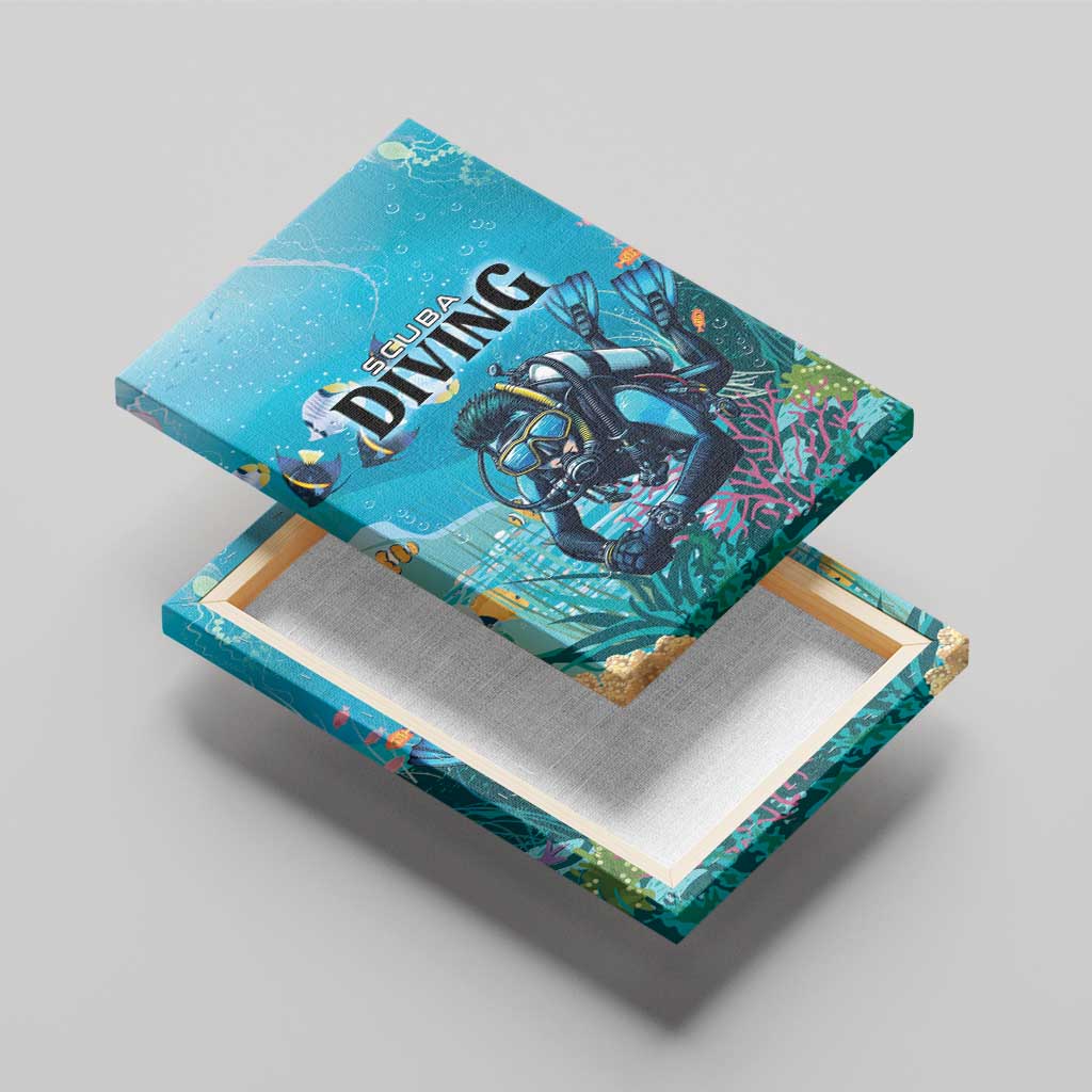 Scuba Diving Canvas Wall Art Explore The Depths Discover Yourself - Wonder Print Shop