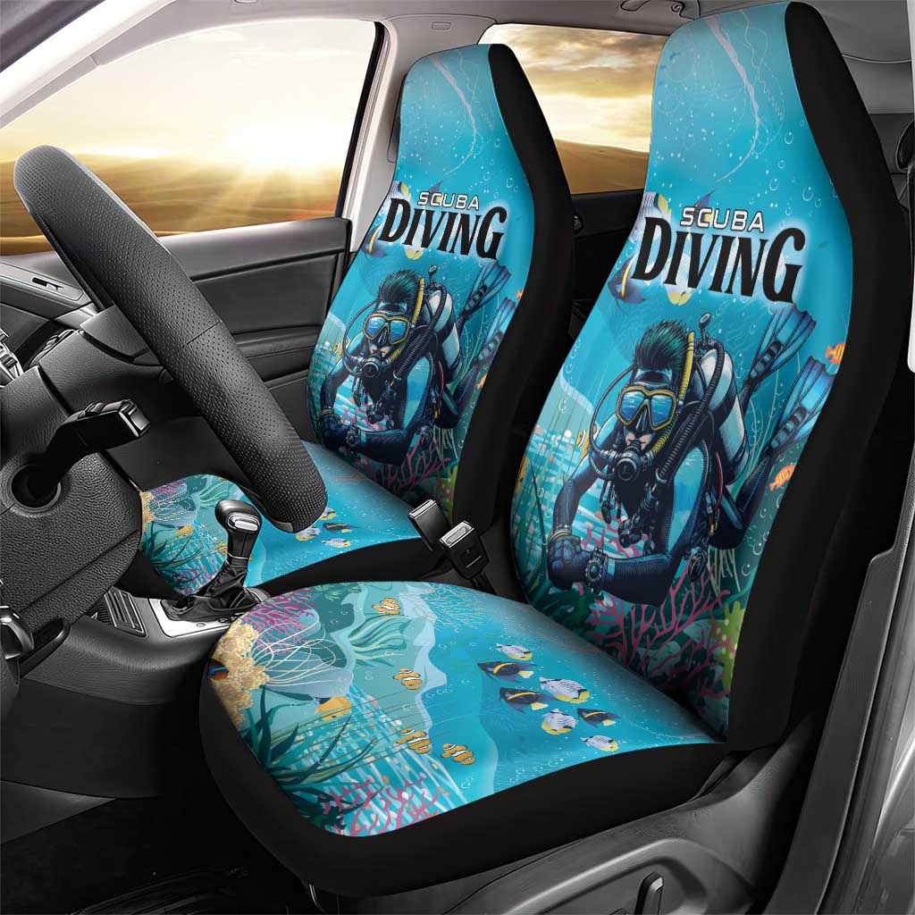 Scuba Diving Car Seat Cover Explore The Depths Discover Yourself - Wonder Print Shop