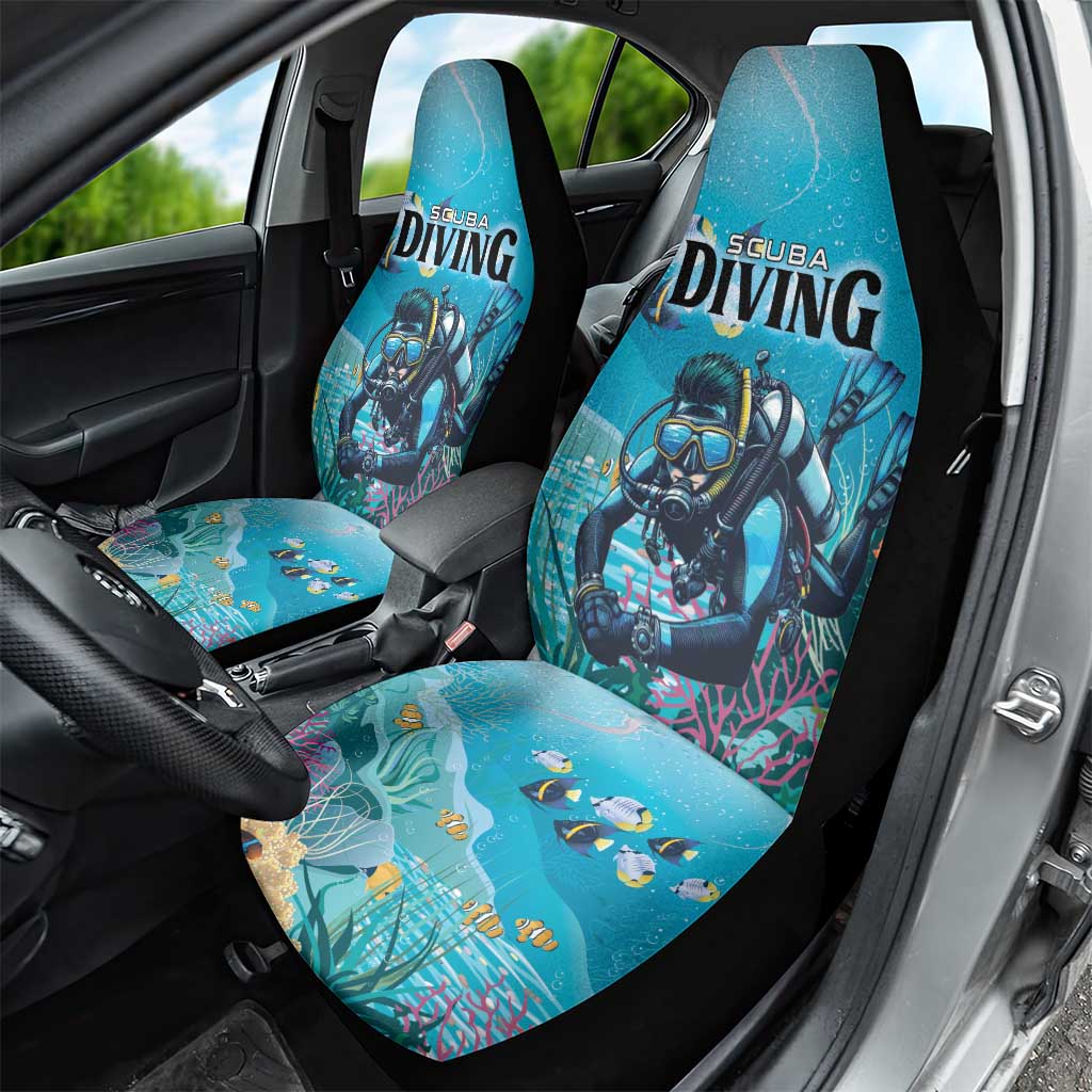 Scuba Diving Car Seat Cover Explore The Depths Discover Yourself - Wonder Print Shop