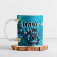 Personalized Scuba Diving Ceramic Mug Explore The Depths Discover Yourself - Wonder Print Shop