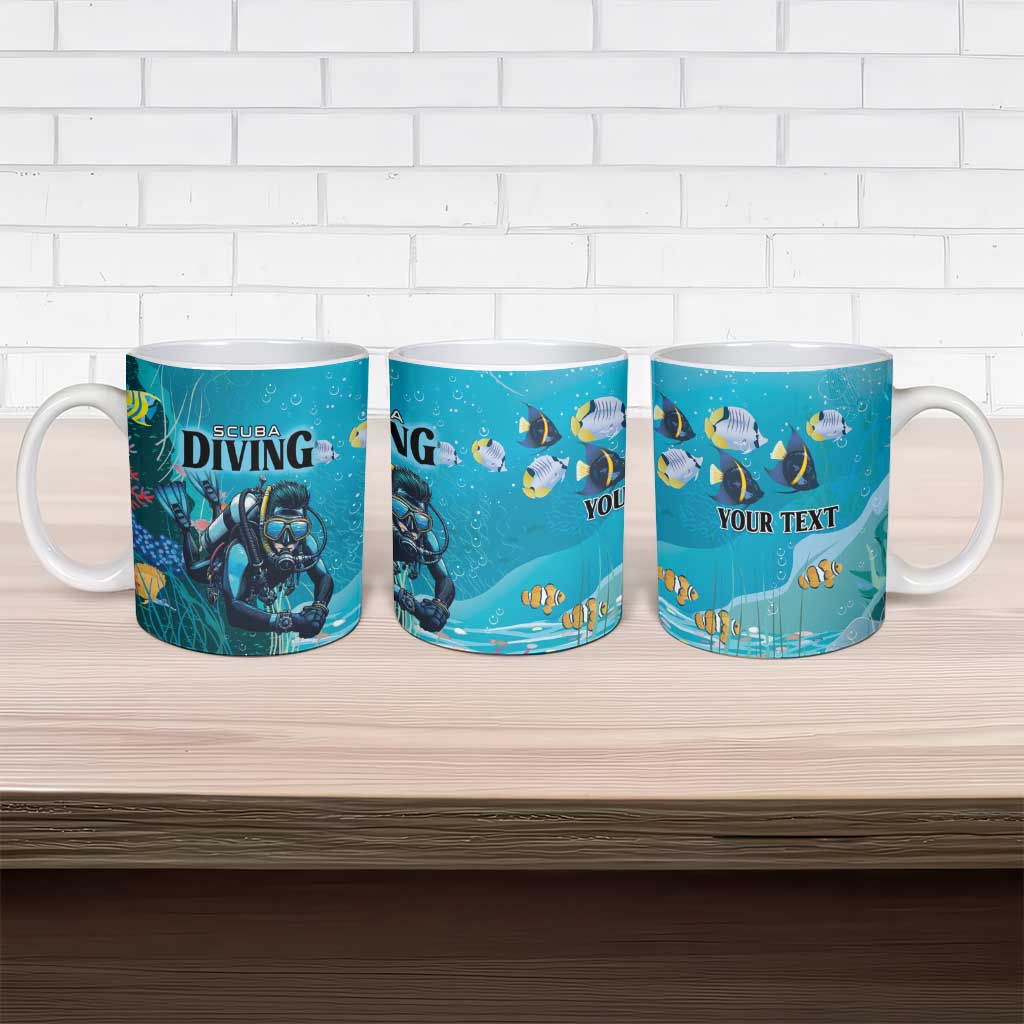 Personalized Scuba Diving Ceramic Mug Explore The Depths Discover Yourself - Wonder Print Shop