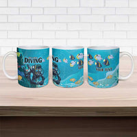 Personalized Scuba Diving Ceramic Mug Explore The Depths Discover Yourself - Wonder Print Shop