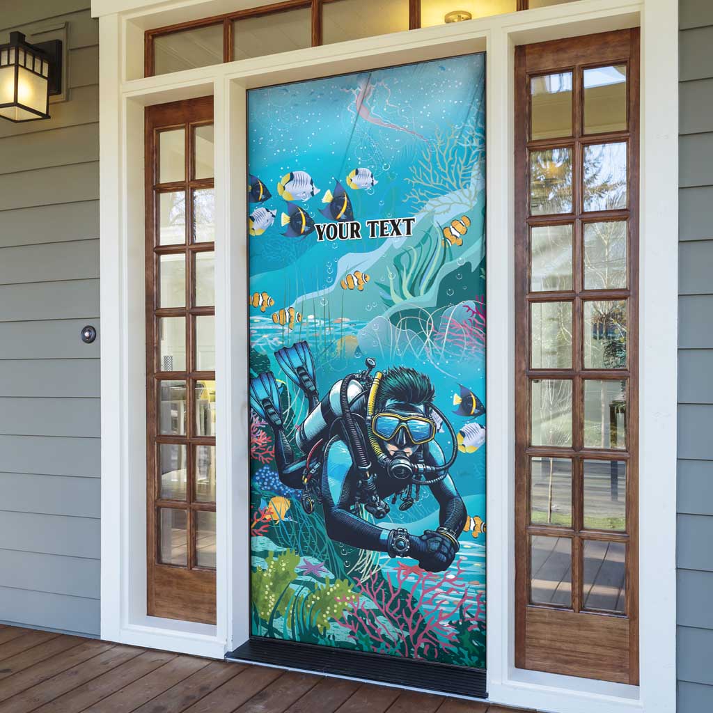 Scuba Diving Door Cover Explore The Depths Discover Yourself - Wonder Print Shop